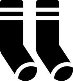 Pair Of Socks Silhouette Cutting Svg Files, Free Vectors File